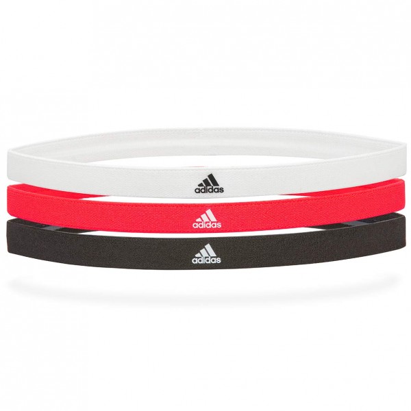 Sports Hair Bands, Black/White/Solar Red
