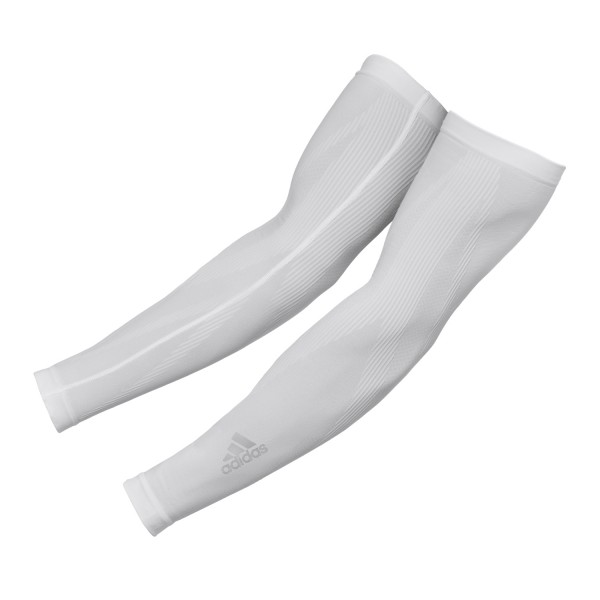 Compression Arm Sleeves, White S/M