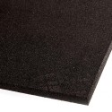 Commercial Rubber Flooring Tile, Black, 1 x 1 x 15mm