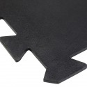 Rubber Interlocking Mat Black 100Cmx100Cmx16Mm