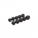 Rubber Hex Dumbbell Pair, 12.5 Kg