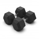 Rubber Hex Dumbbell Pair, 50 Kg