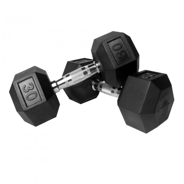 Ivanko Rubber Hexagonal Dumbbells,  2.5 to 25 Kg Pair